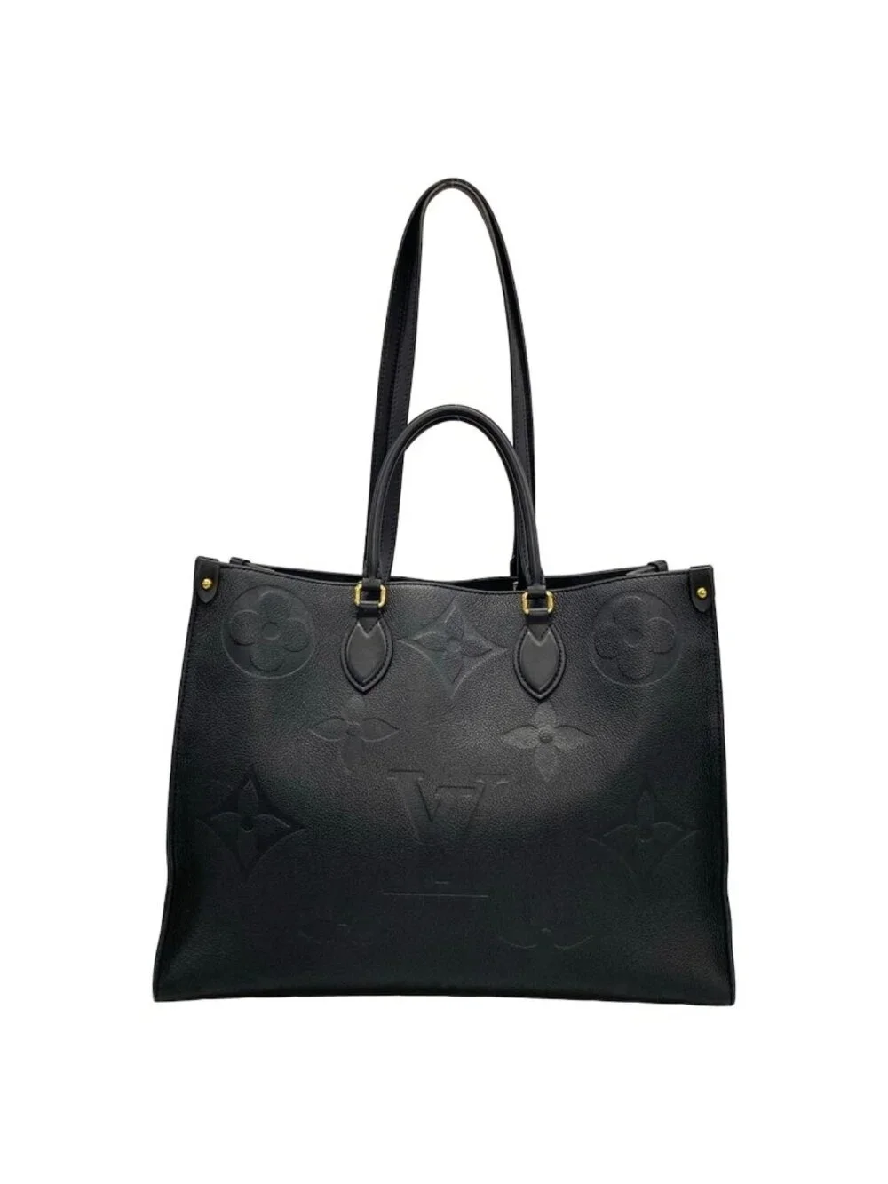 Louis Vuitton Tote Monogram Empreinte On The Go GM Noir Leather Cowhide